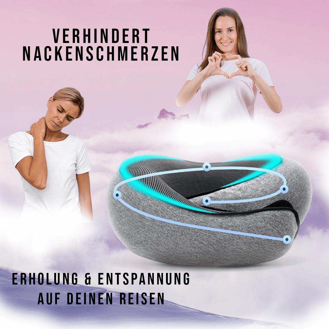 FloomyLoop© - Smartes Kissen für komfortables Reisen ohne Schmerzen