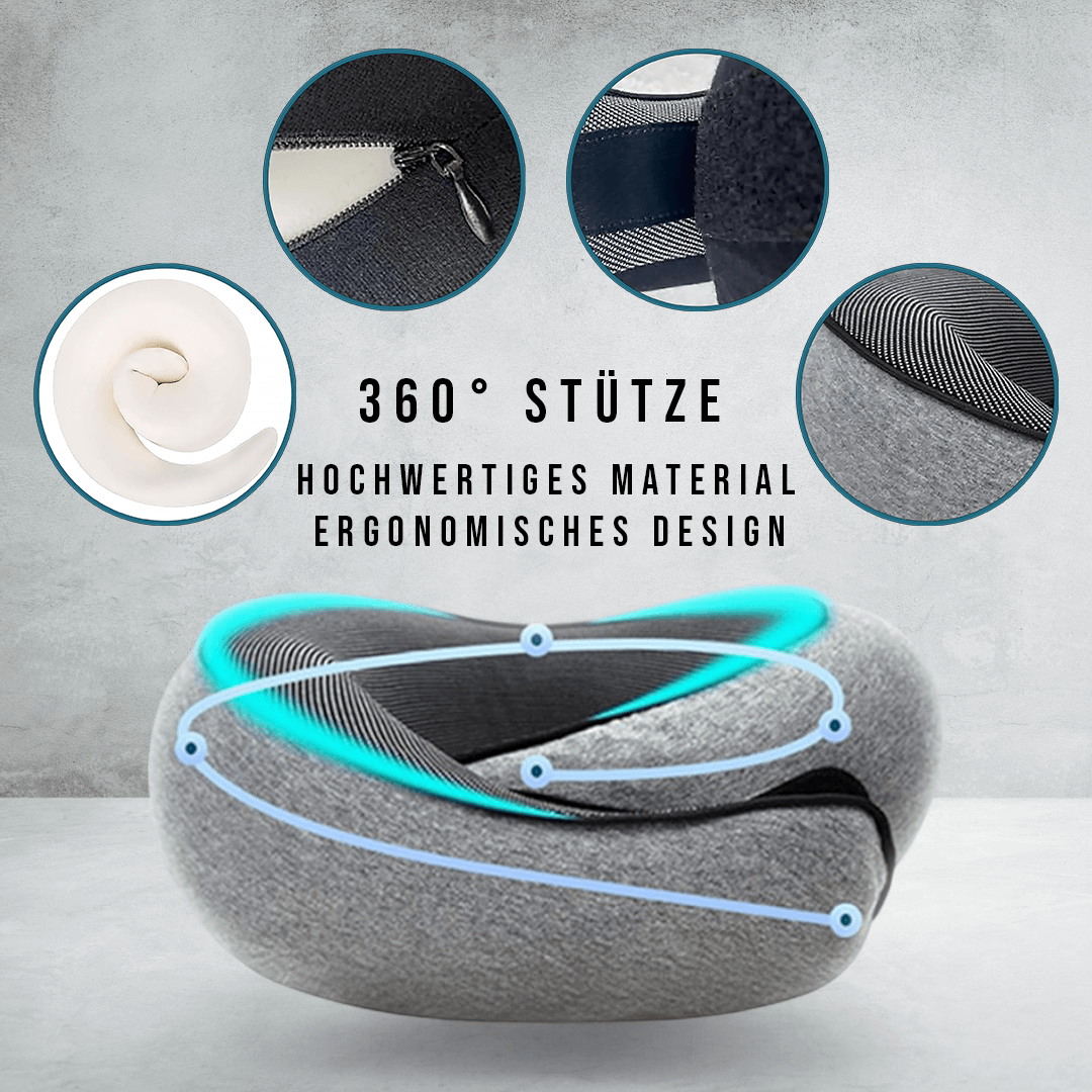 FloomyLoop© - Smartes Kissen für komfortables Reisen ohne Schmerzen