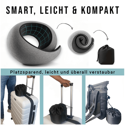 FloomyLoop© - Smartes Kissen für komfortables Reisen ohne Schmerzen