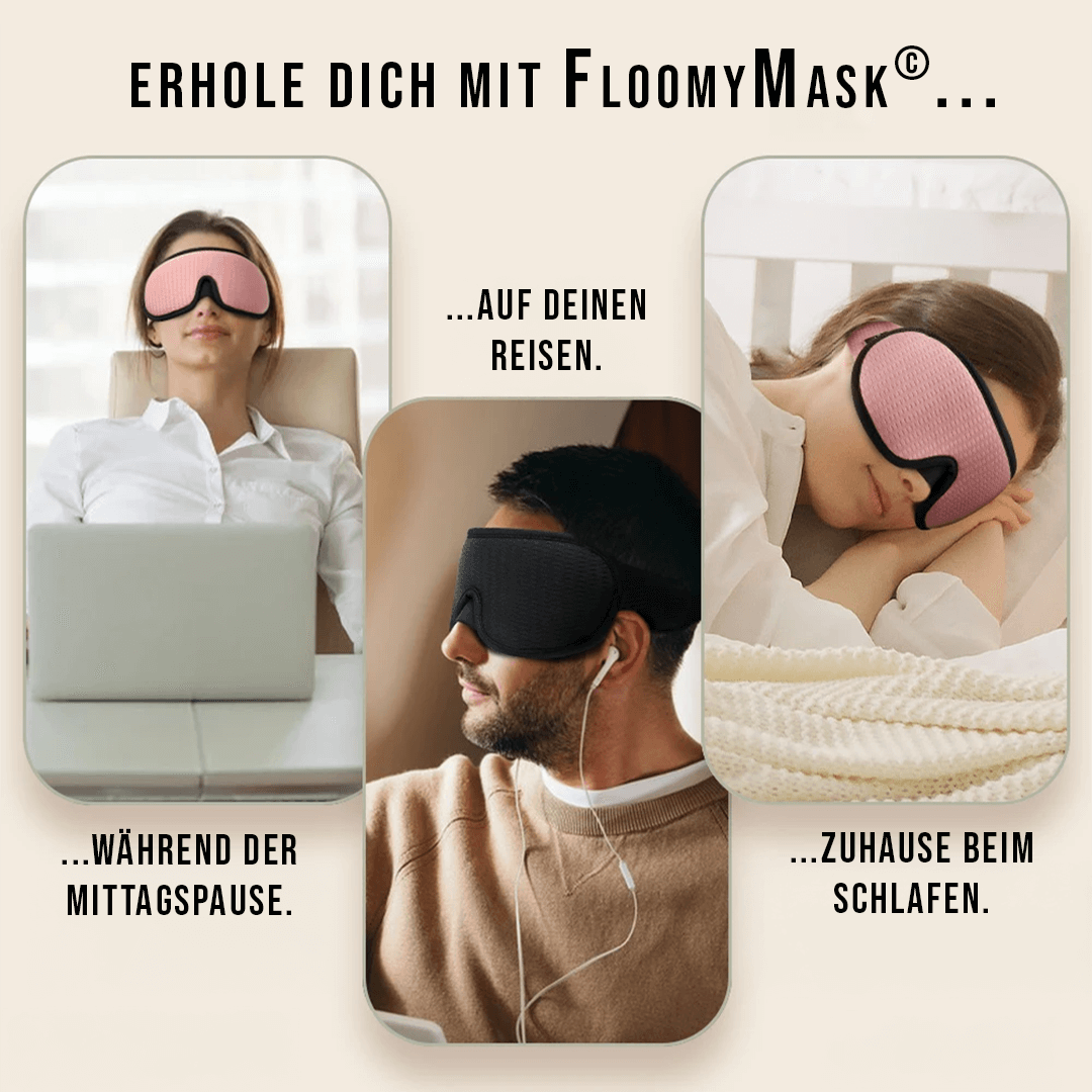 FloomyMask© - 3D Schlafmaske für perfekten Schlafkomfort