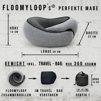 FloomyLoop© - Smartes Kissen für komfortables Reisen ohne Schmerzen
