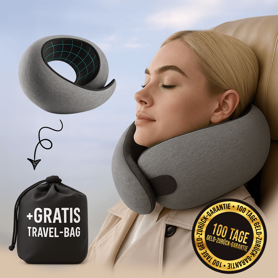 FloomyLoop© - Smartes Kissen für komfortables Reisen ohne Schmerzen